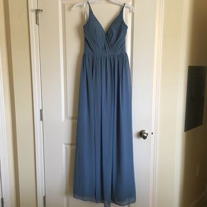 Bill Levkoff formal dress, slate blue